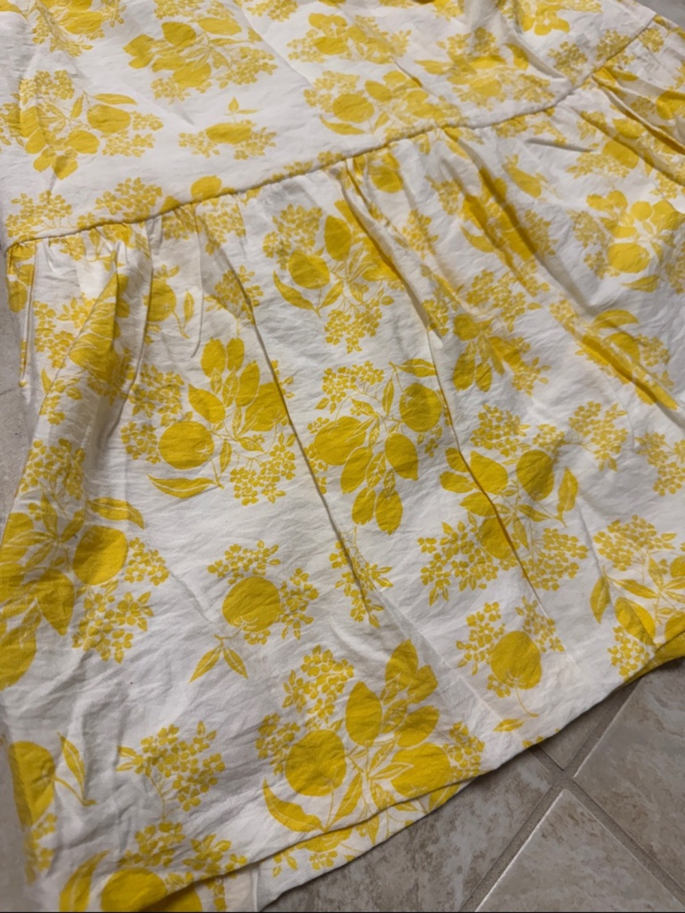 Ann Taylor White Dress with Yellow Floral Print - Picture 5 of 6